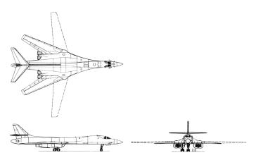 B-1B 3-view