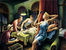 Poker Night - Thomas Hart Benton